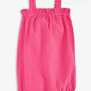 Baby Girls Clip-Dot Cotton Tank Sunsuit